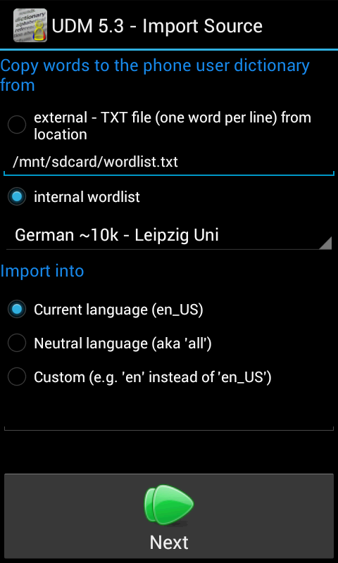 DEX pentru Windows Phone Principal